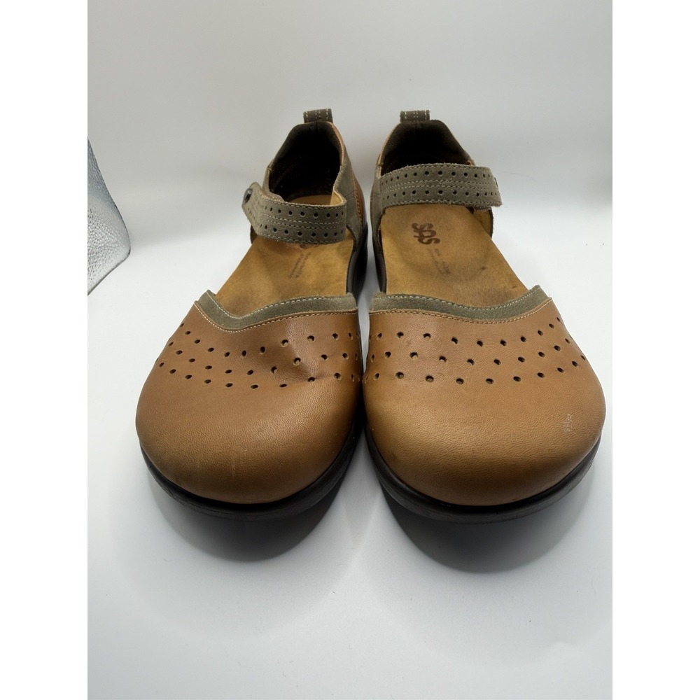 SAS Eden Women's Leather Clogs Mary Jane Platform Leather shoes Sz 9 Comfort - Picture 3 of 8